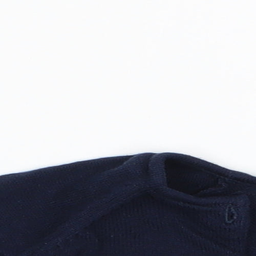 NEXT Girls Blue   Cardigan Jumper   - Lace Back Panel