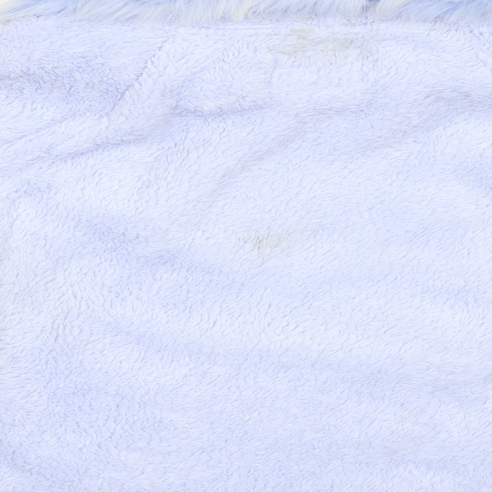 Florence and Fred Womens Blue    Pyjama Top   - Faux Fur Collar