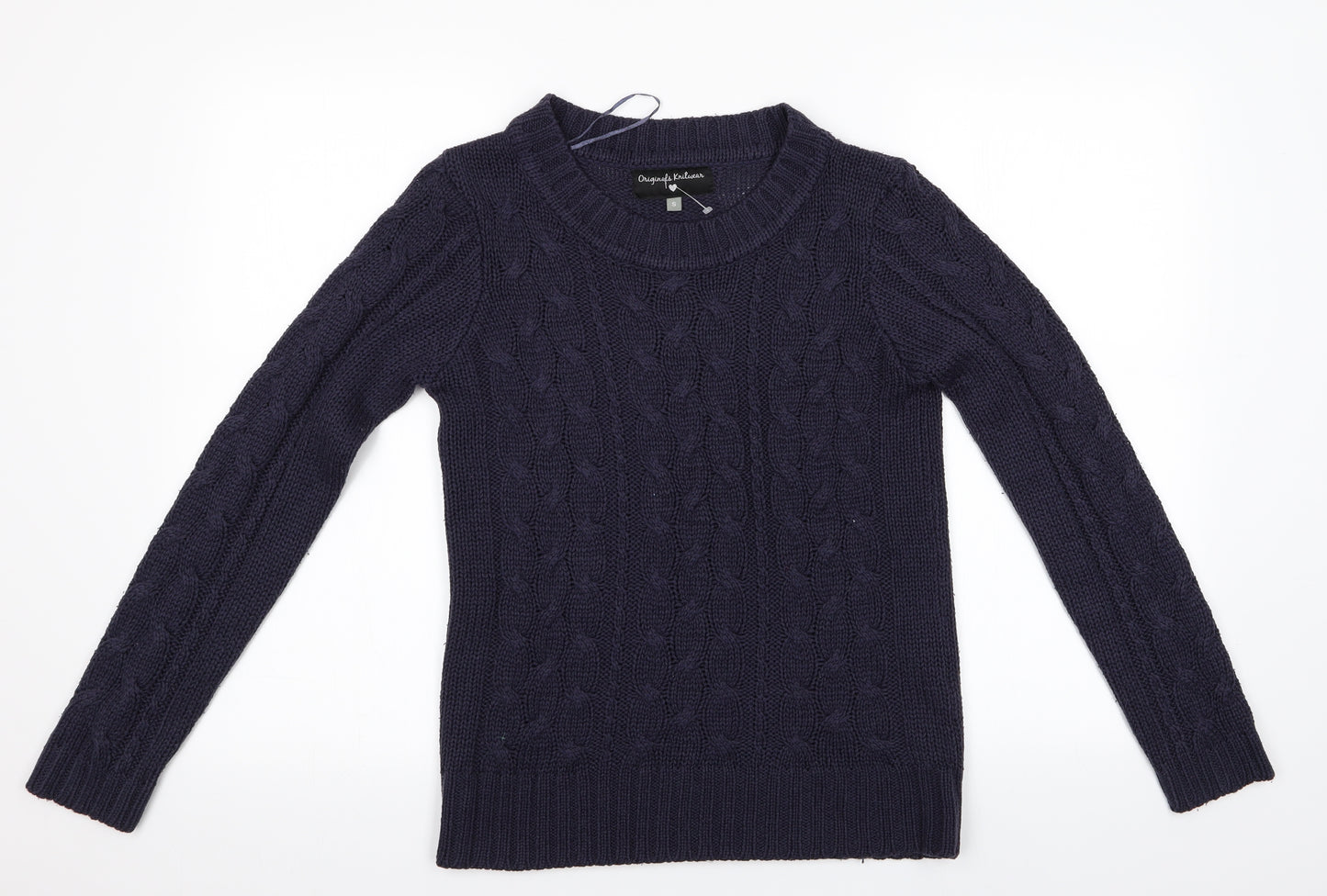 Originals Knitwear Womens Blue   Pullover Jumper Size S  - Cable knit