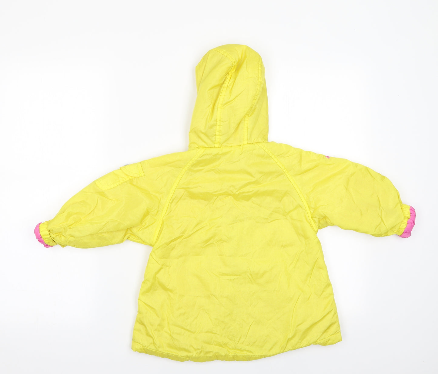 BHS Baby Girls Yellow   Jacket Coat Size 2-3 Years  - Fleece Lined