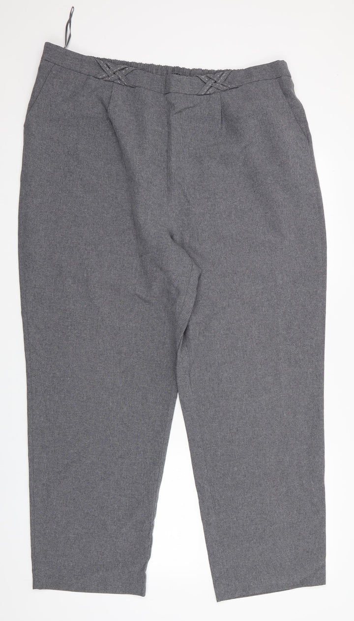 BM Womens Grey Trousers Size 20 L28 in