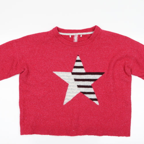 NEXT Womens Pink   Pullover Jumper Size M  - Start Print