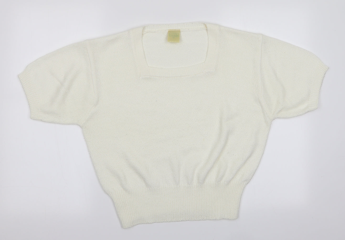 Canda Womens Ivory   Pullover Jumper Size 10