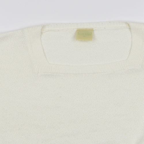 Canda Womens Ivory   Pullover Jumper Size 10