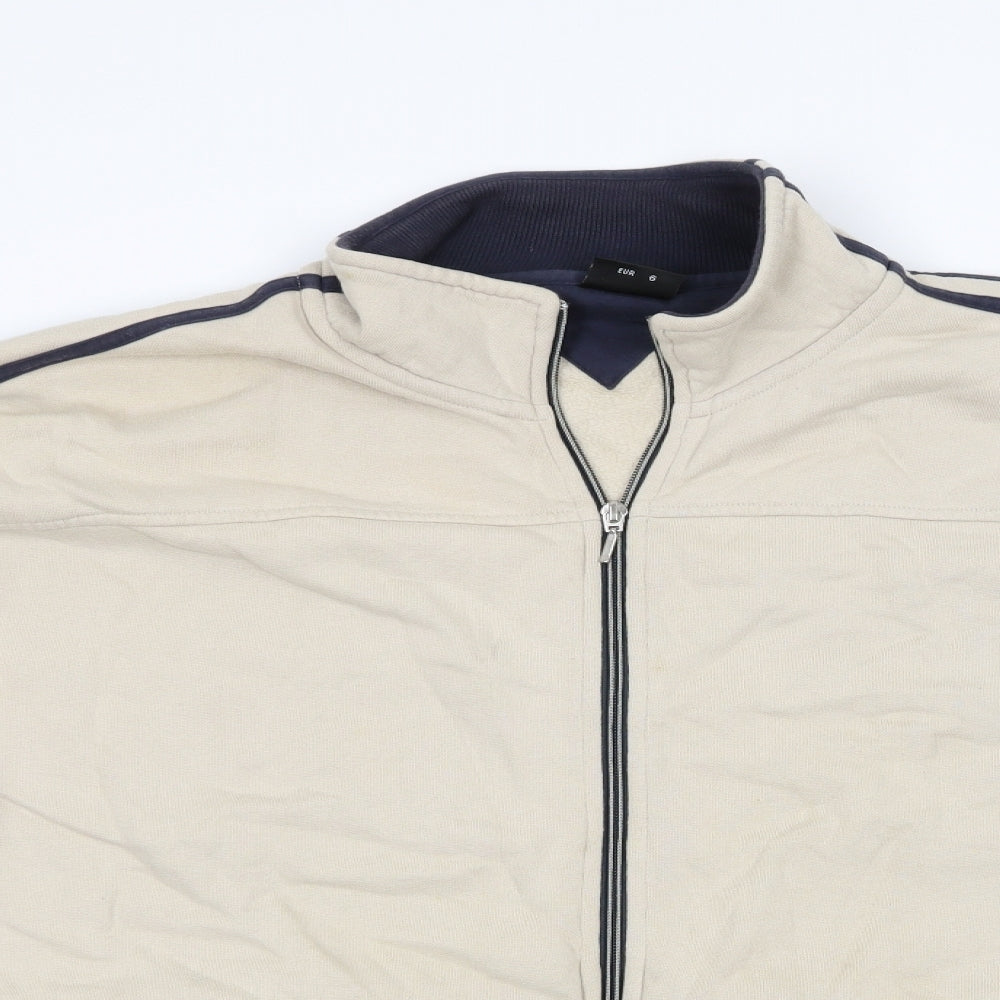 NEXT Mens Beige   Full Zip Sweatshirt Size 2XL  - Fleece Lined