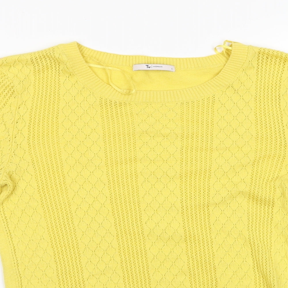TU Womens Yellow   Pullover Jumper Size 8