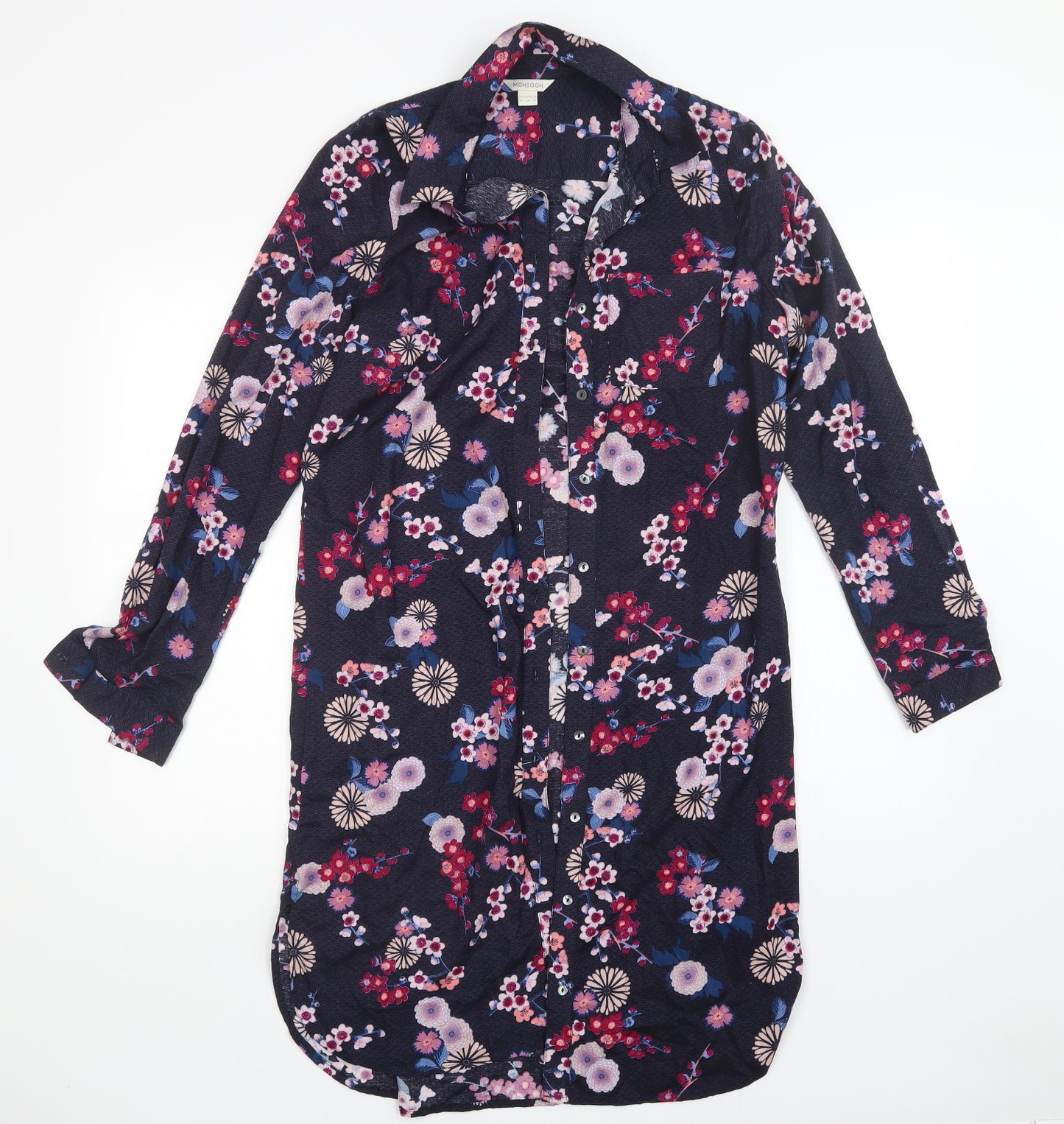 Monsoon Womens Multicoloured Floral  Shirt Dress  Size 10