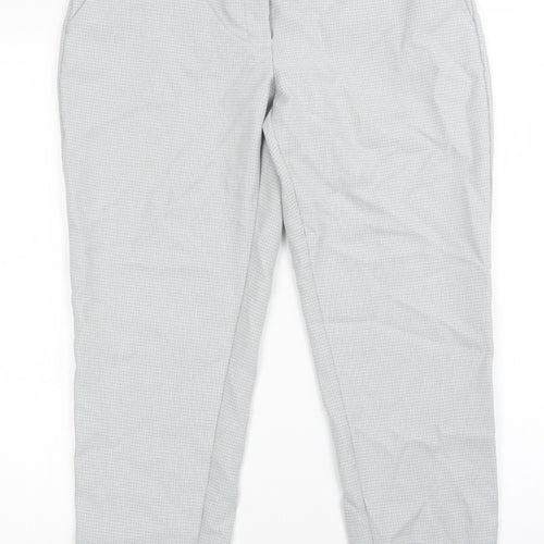 Dorothy Perkins Womens Grey Check  Trousers  Size 10 L27 in