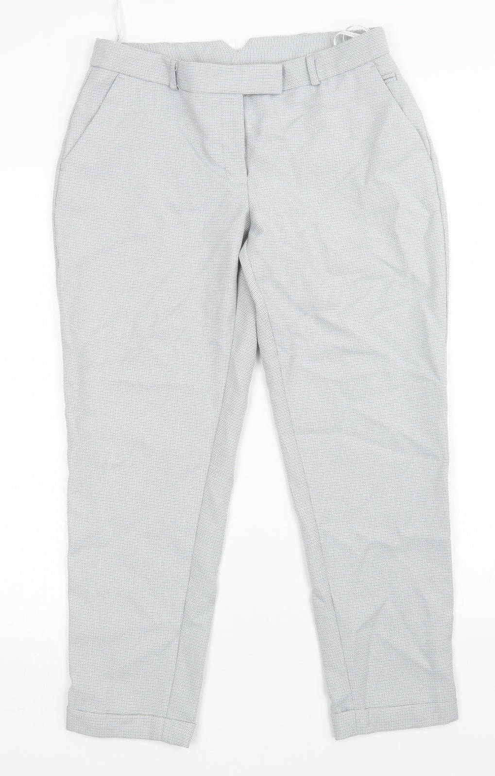 Dorothy Perkins Womens Grey Check  Trousers  Size 10 L27 in