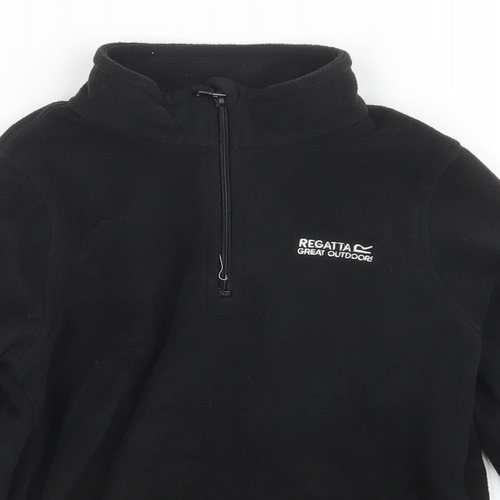 Regatta Boys Black  Fleece Pullover Sweatshirt Size 9-10 Years