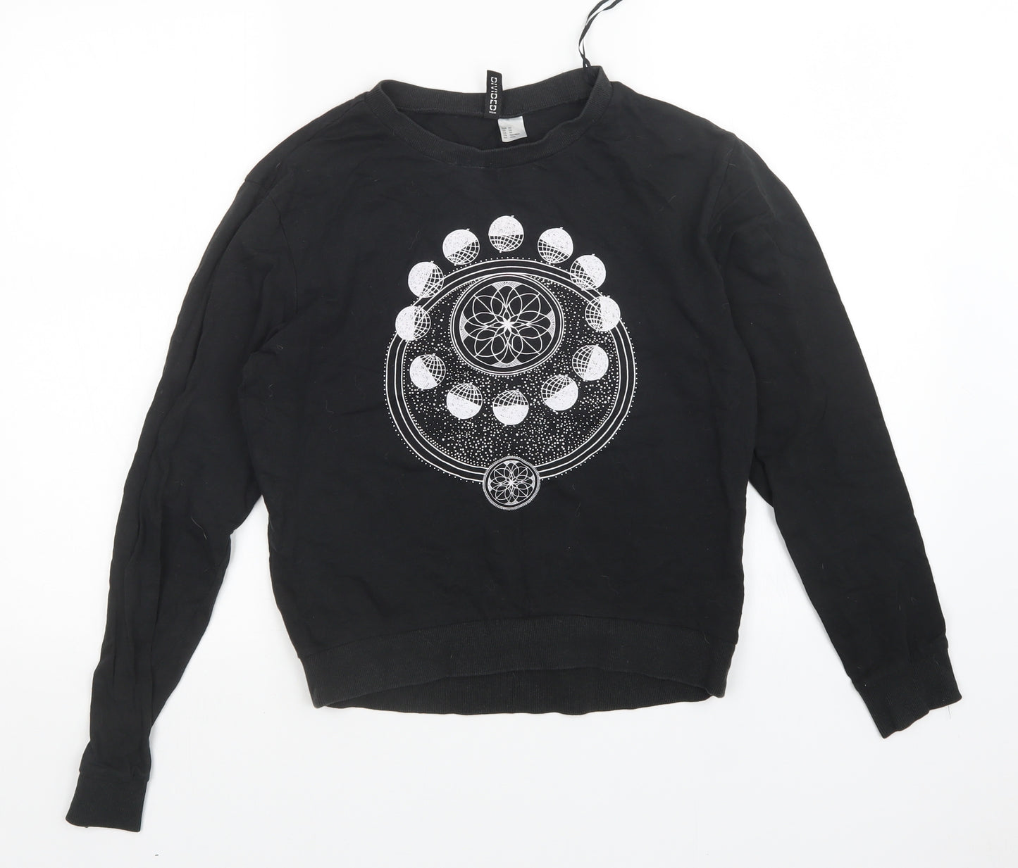 Divided Womens Black   Pullover Sweatshirt Size XS