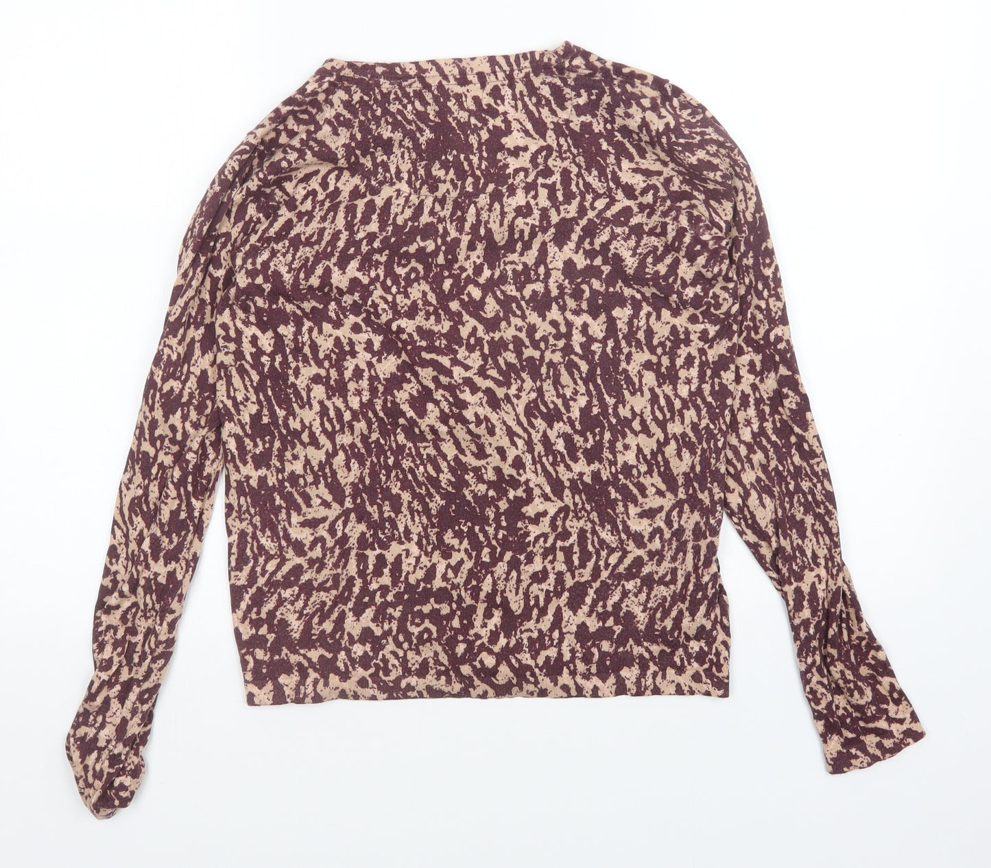 NEXT Womens Brown Animal Print  Cardigan Jumper Size 10
