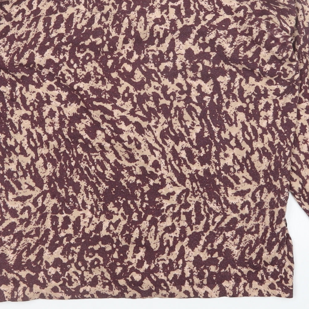 NEXT Womens Brown Animal Print  Cardigan Jumper Size 10