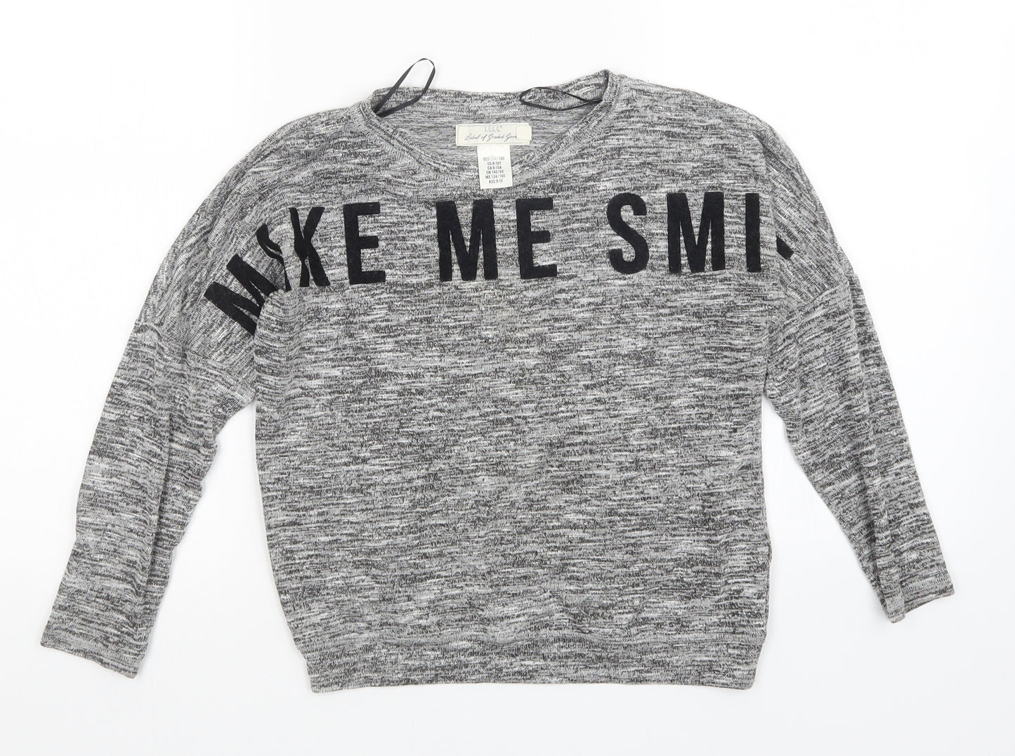H&M Girls Grey   Pullover Jumper Size 8-9 Years