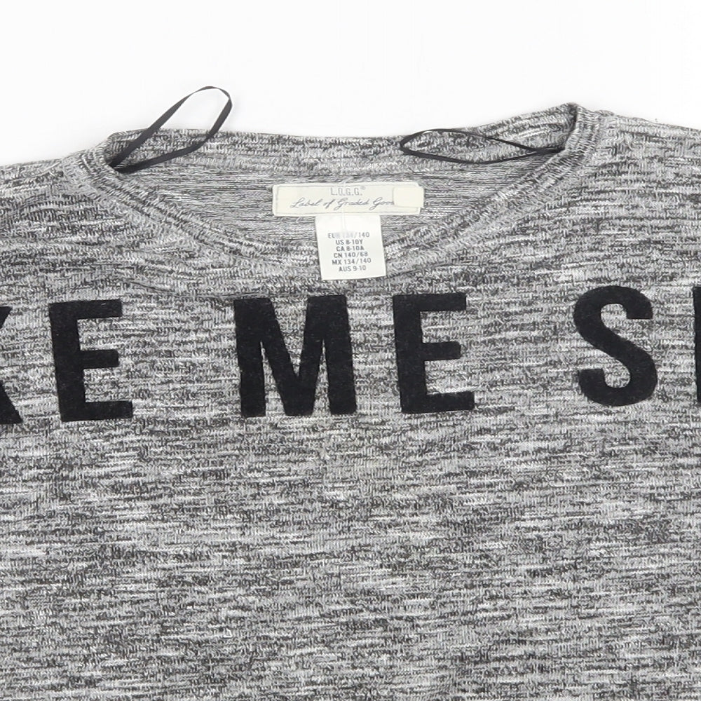 H&M Girls Grey   Pullover Jumper Size 8-9 Years