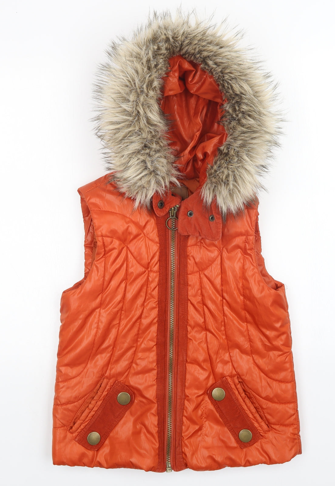 River Island Womens Orange   Gilet Coat Size 10