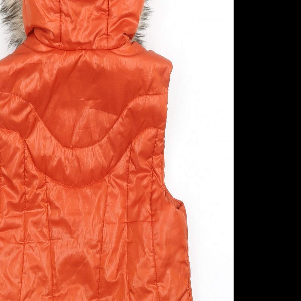 River Island Womens Orange   Gilet Coat Size 10