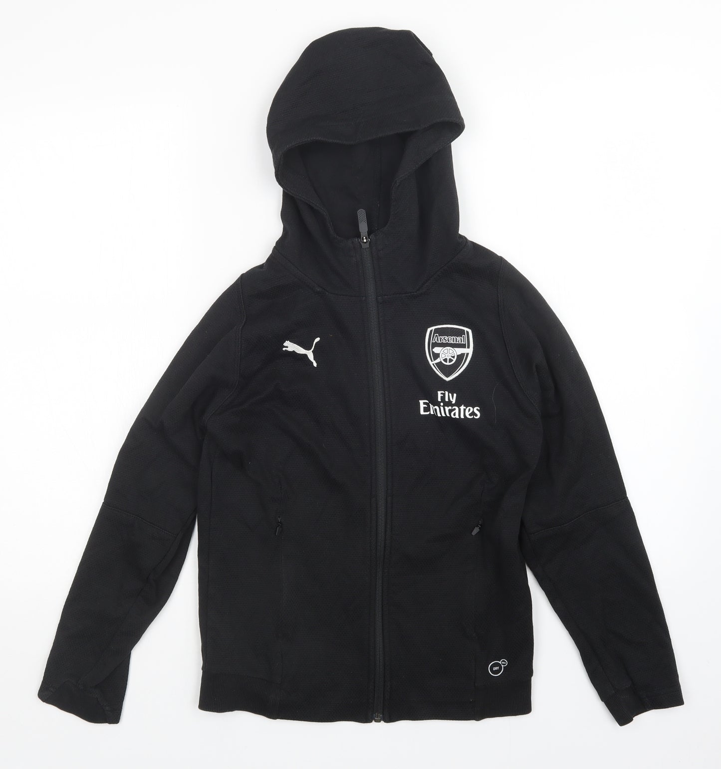 PUMA Boys Black   Full Zip Hoodie Size 11-12 Years  - Arsenal