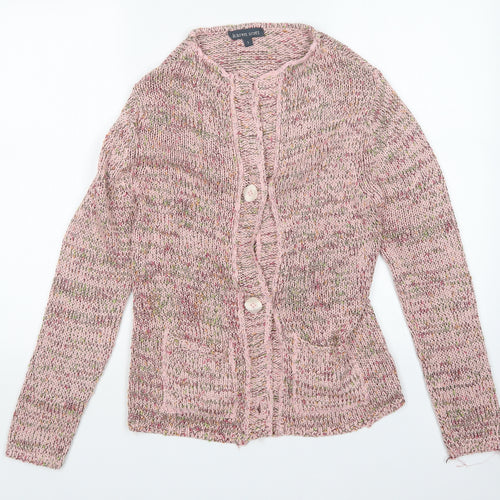 Karen Scott Womens Pink   Cardigan Jumper Size S
