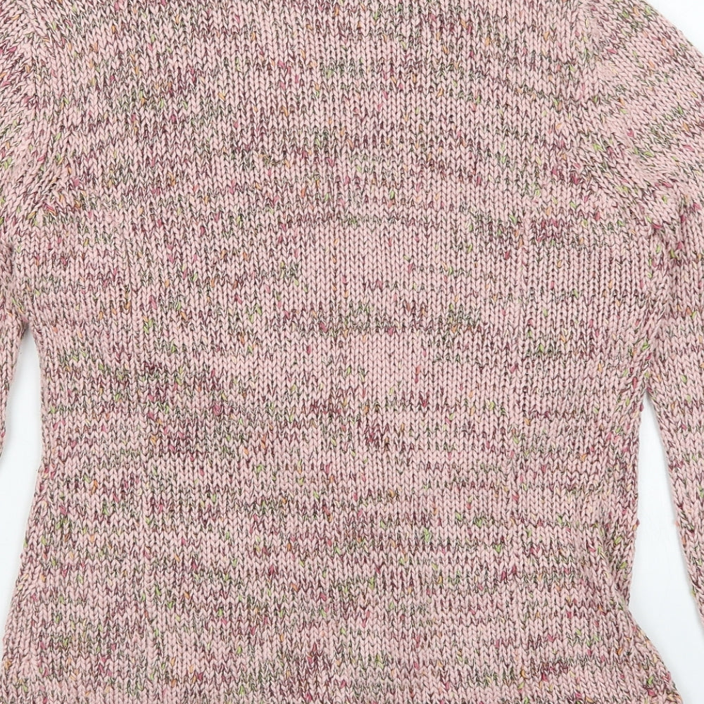 Karen Scott Womens Pink   Cardigan Jumper Size S