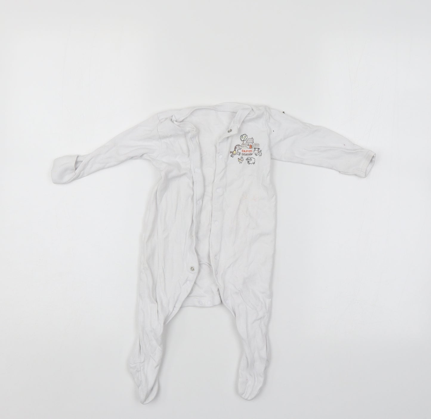 TU Baby White   Babygrow One-Piece Size 3-6 Months