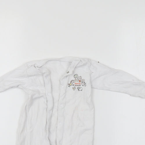TU Baby White   Babygrow One-Piece Size 3-6 Months