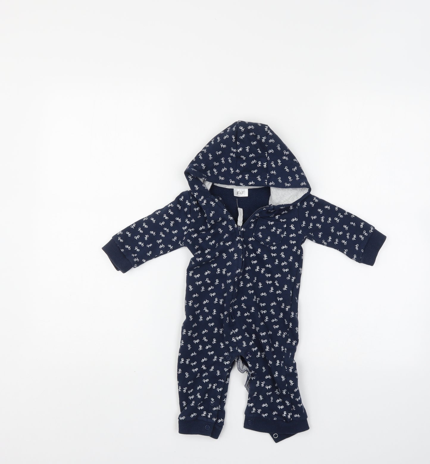 F&F Baby Blue   Babygrow One-Piece Size 6-9 Months