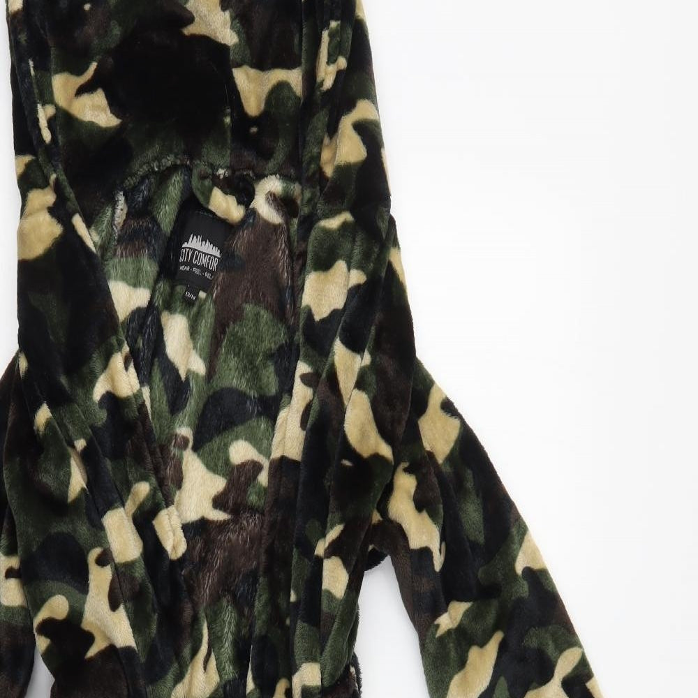 City Comfort Boys Multicoloured Camouflage   Robe Size 13-14 Years