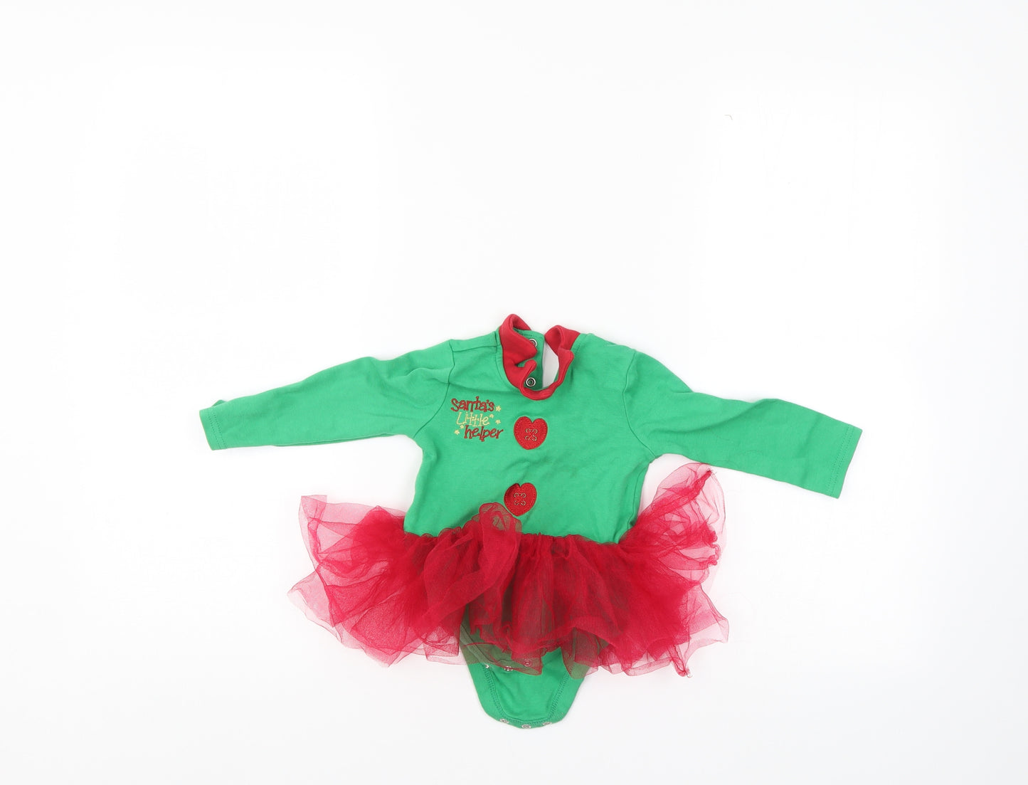George Girls Green   Romper One-Piece Size 12-18 Months  - christmas romper