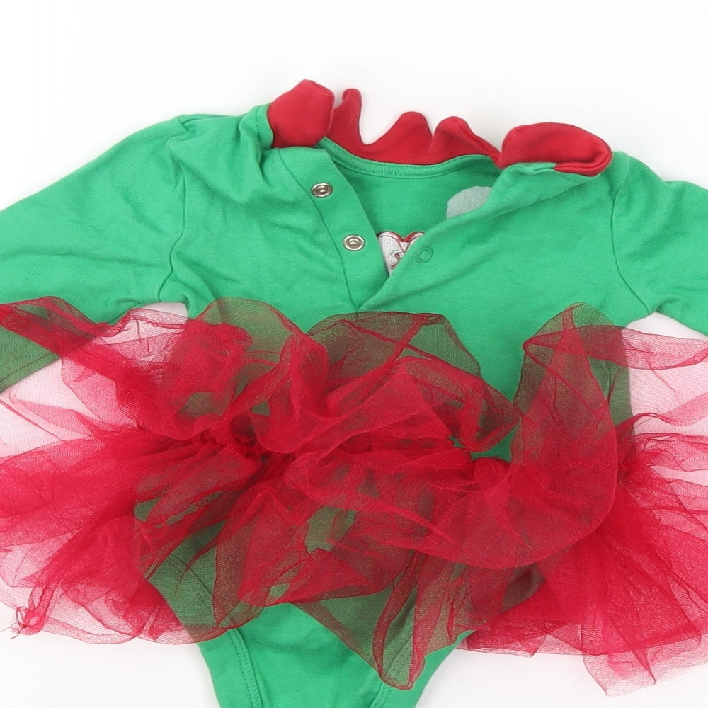 George Girls Green   Romper One-Piece Size 12-18 Months  - christmas romper