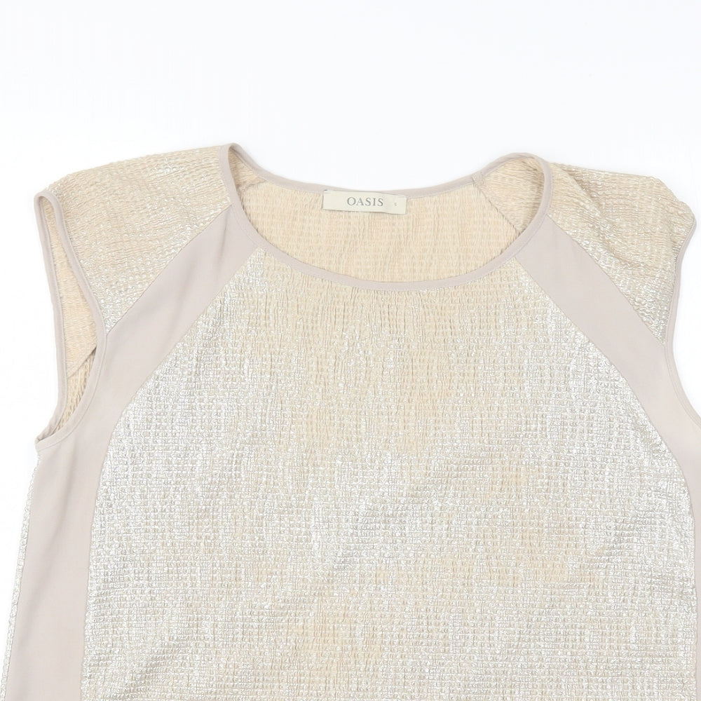 Oasis Womens Ivory   Basic Blouse Size S