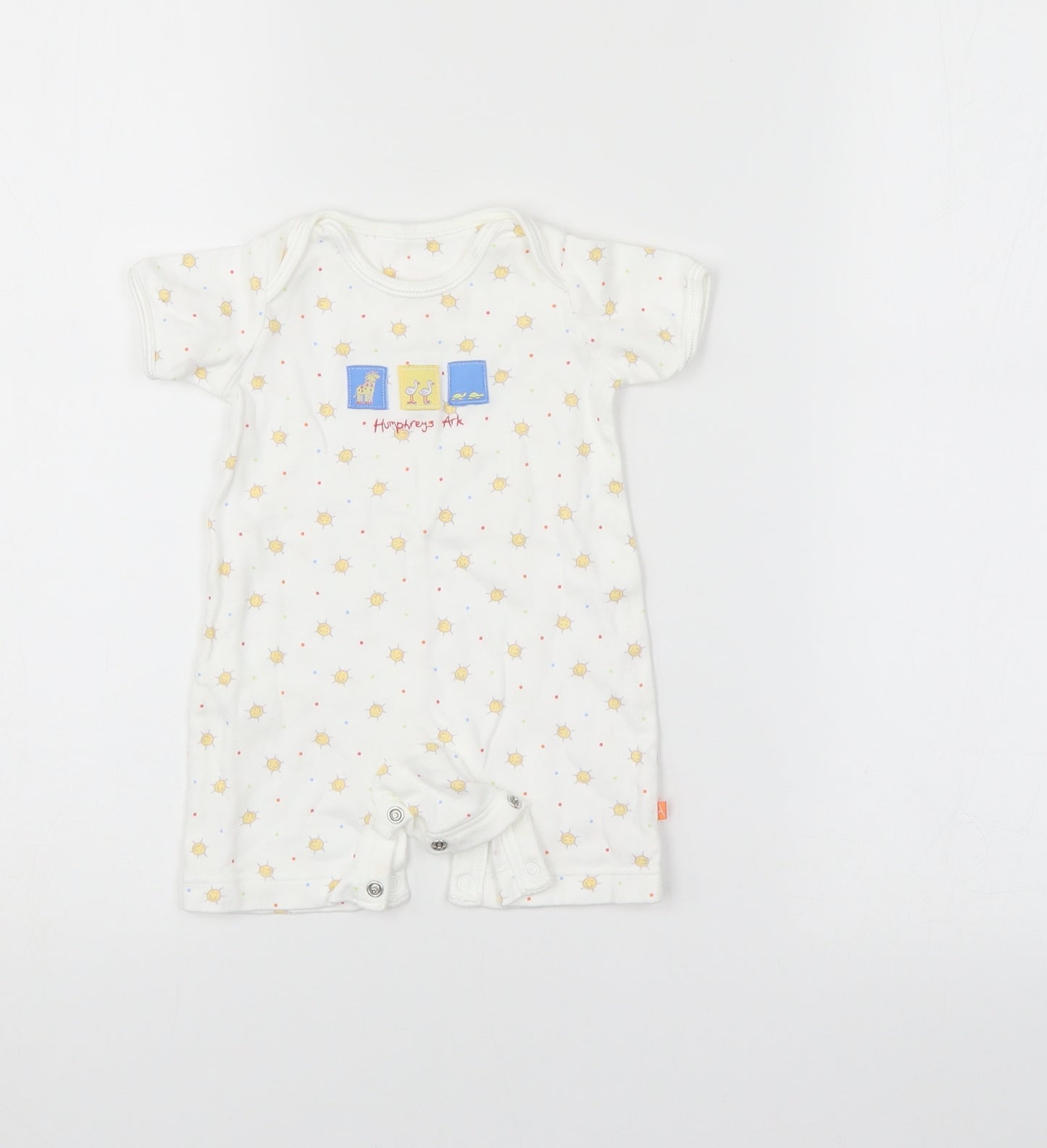 Mothercare Baby White Polka Dot  Romper One-Piece Size Newborn