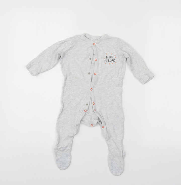 Mothercare Baby Grey Babygrow One-Piece Size 3-6 Months
