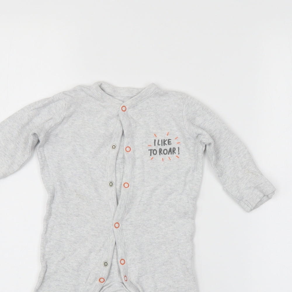 Mothercare Baby Grey   Babygrow One-Piece Size 3-6 Months