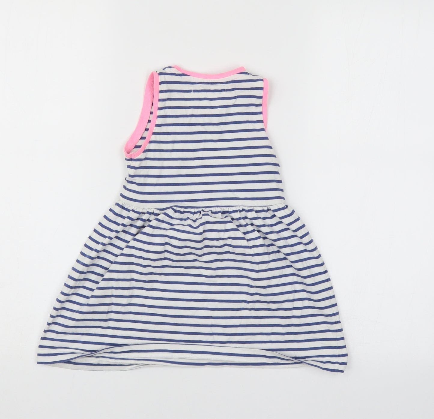 M&S Girls Multicoloured Striped  T-Shirt Dress  Size 2-3 Years
