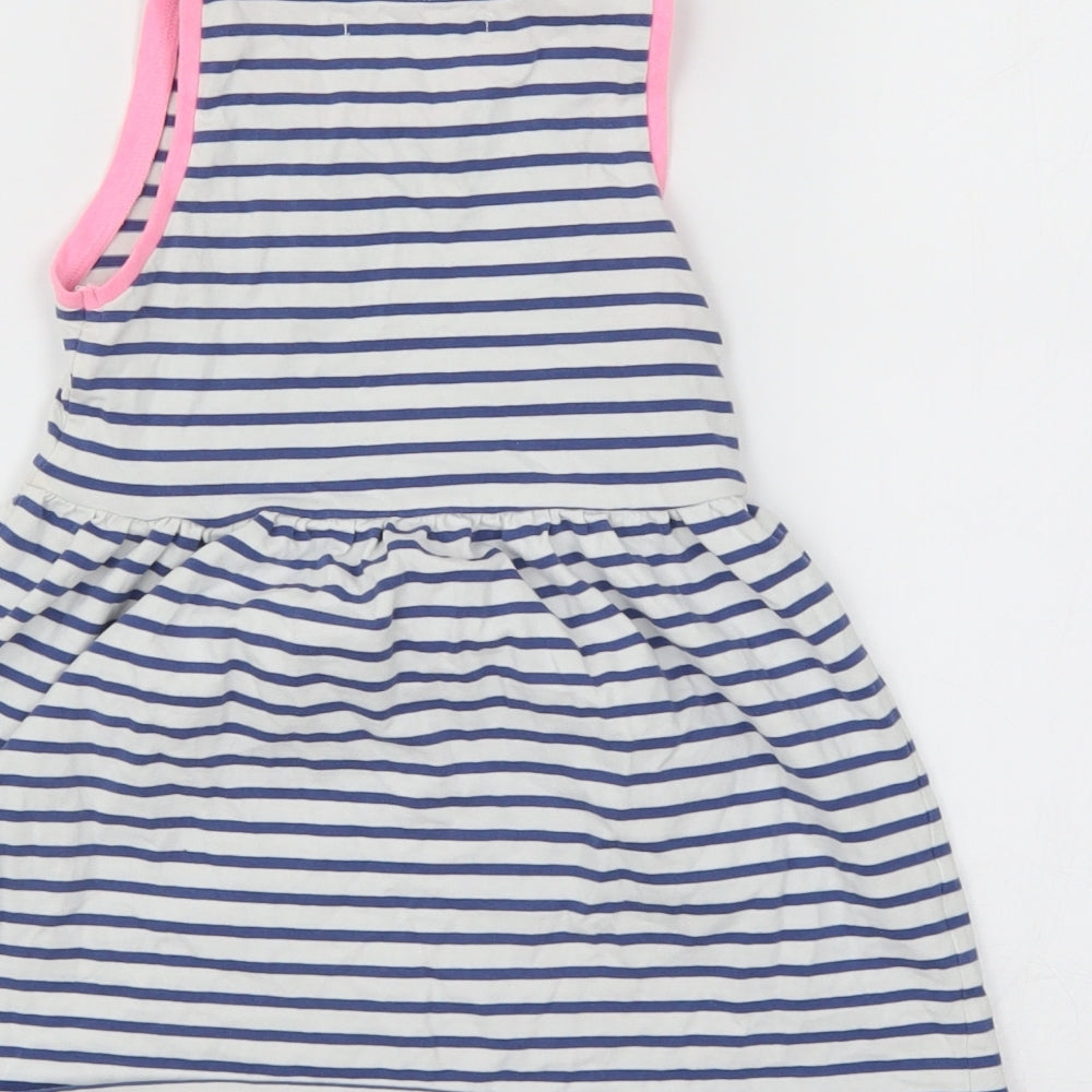 M&S Girls Multicoloured Striped  T-Shirt Dress  Size 2-3 Years