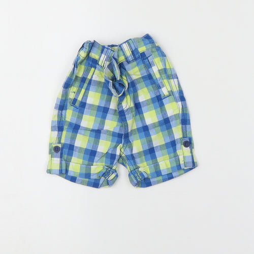 Mini Club Boys Multicoloured Check  Cropped Trousers Size 3-6 Months  - shorts