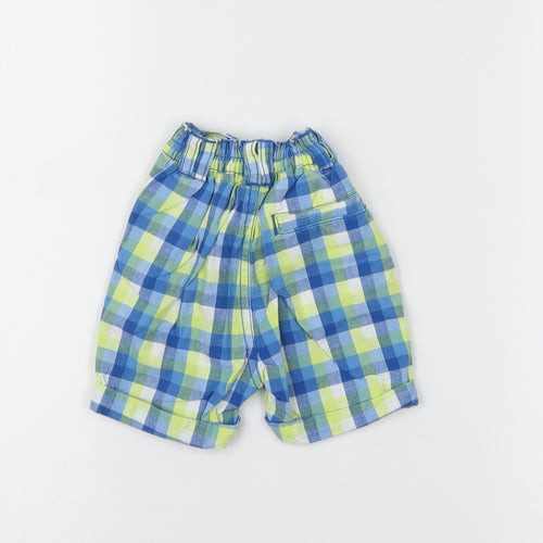 Mini Club Boys Multicoloured Check  Cropped Trousers Size 3-6 Months  - shorts