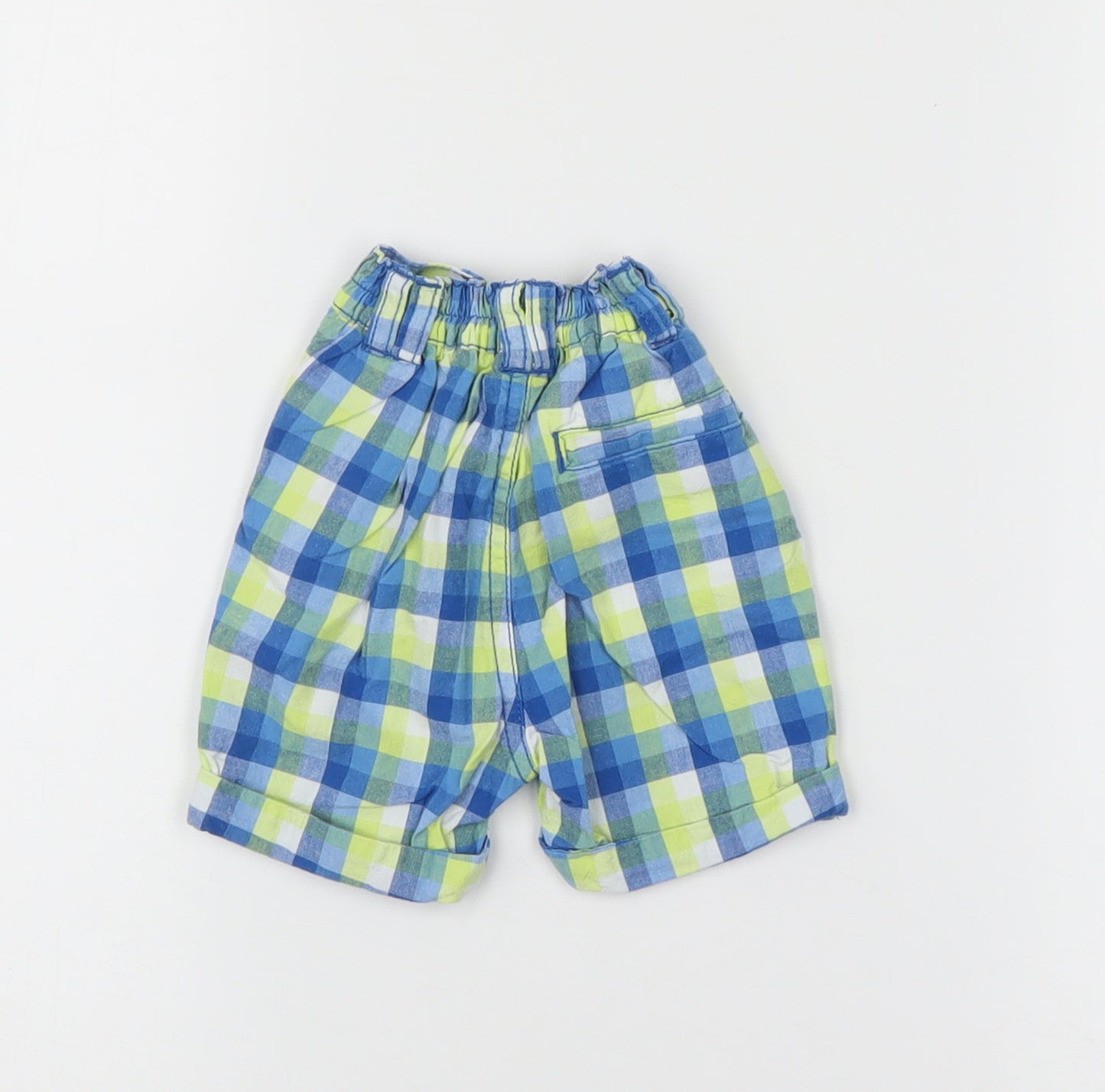 Mini Club Boys Multicoloured Check  Cropped Trousers Size 3-6 Months  - shorts