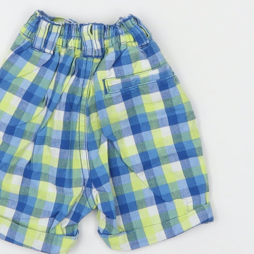 Mini Club Boys Multicoloured Check  Cropped Trousers Size 3-6 Months  - shorts