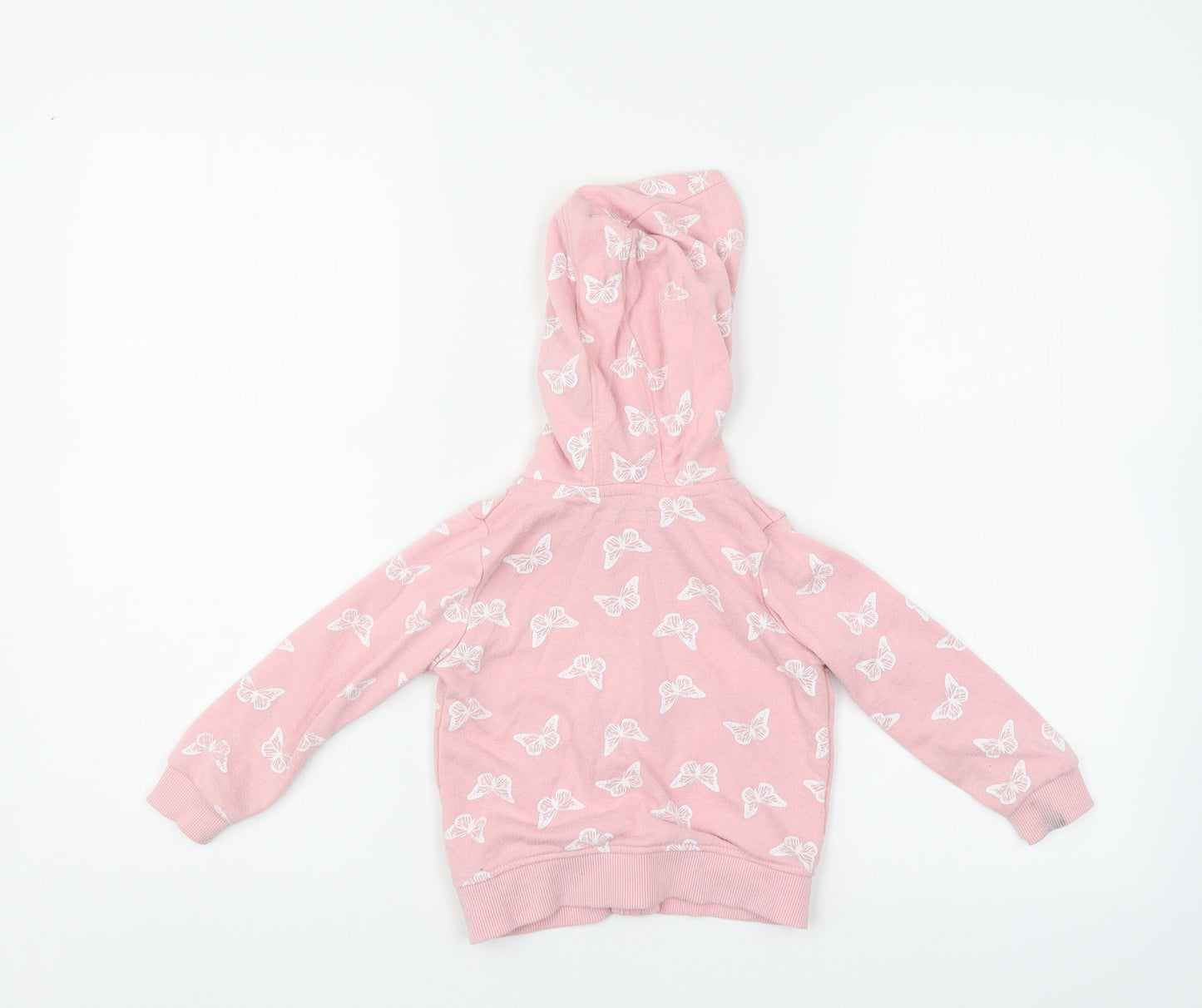 Primark Girls Pink   Full Zip Hoodie Size 2-3 Years