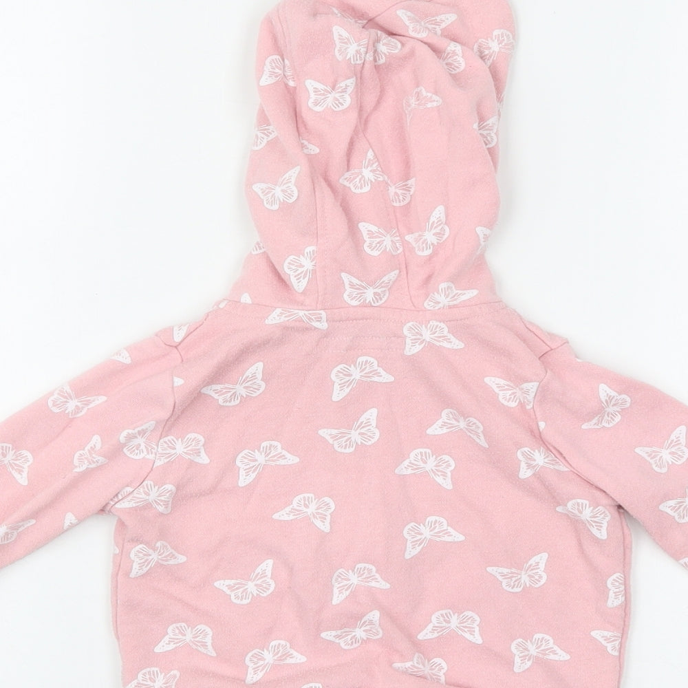 Primark Girls Pink   Full Zip Hoodie Size 2-3 Years
