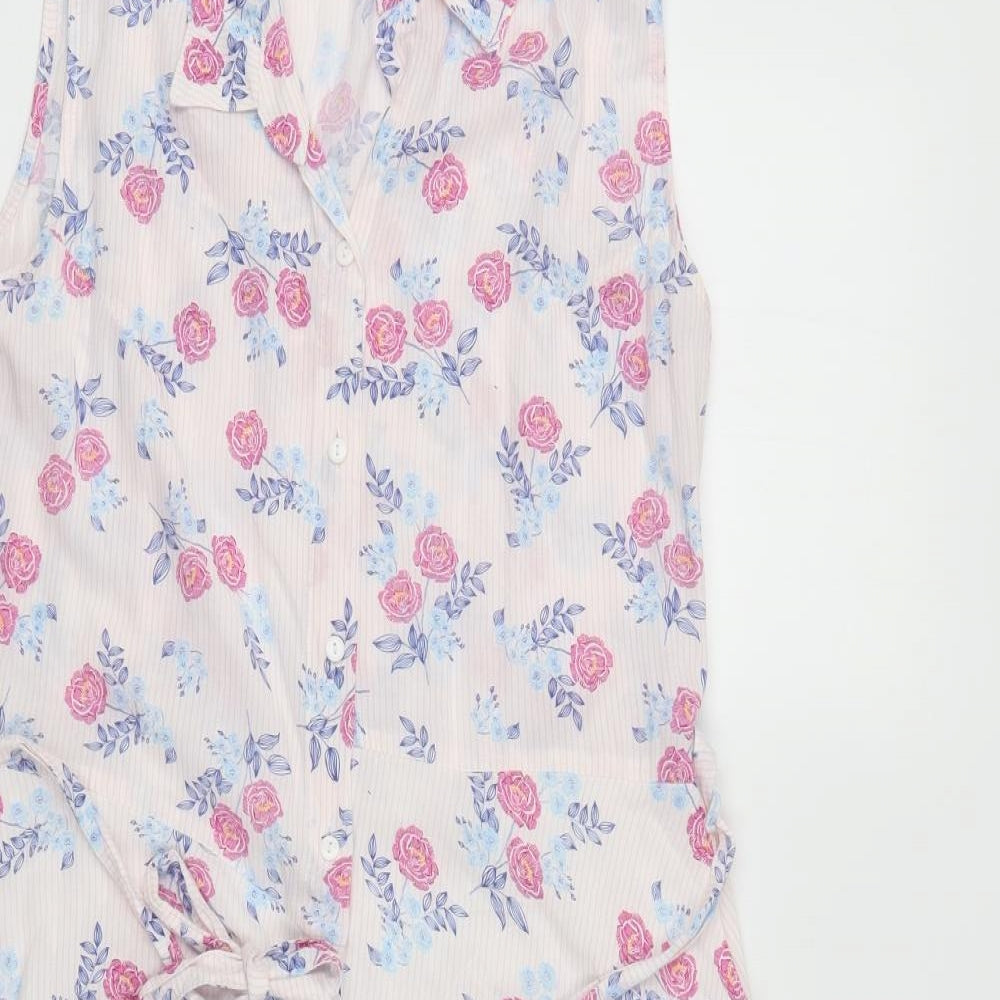 bebe Womens Pink Floral  Shirt Dress  Size M