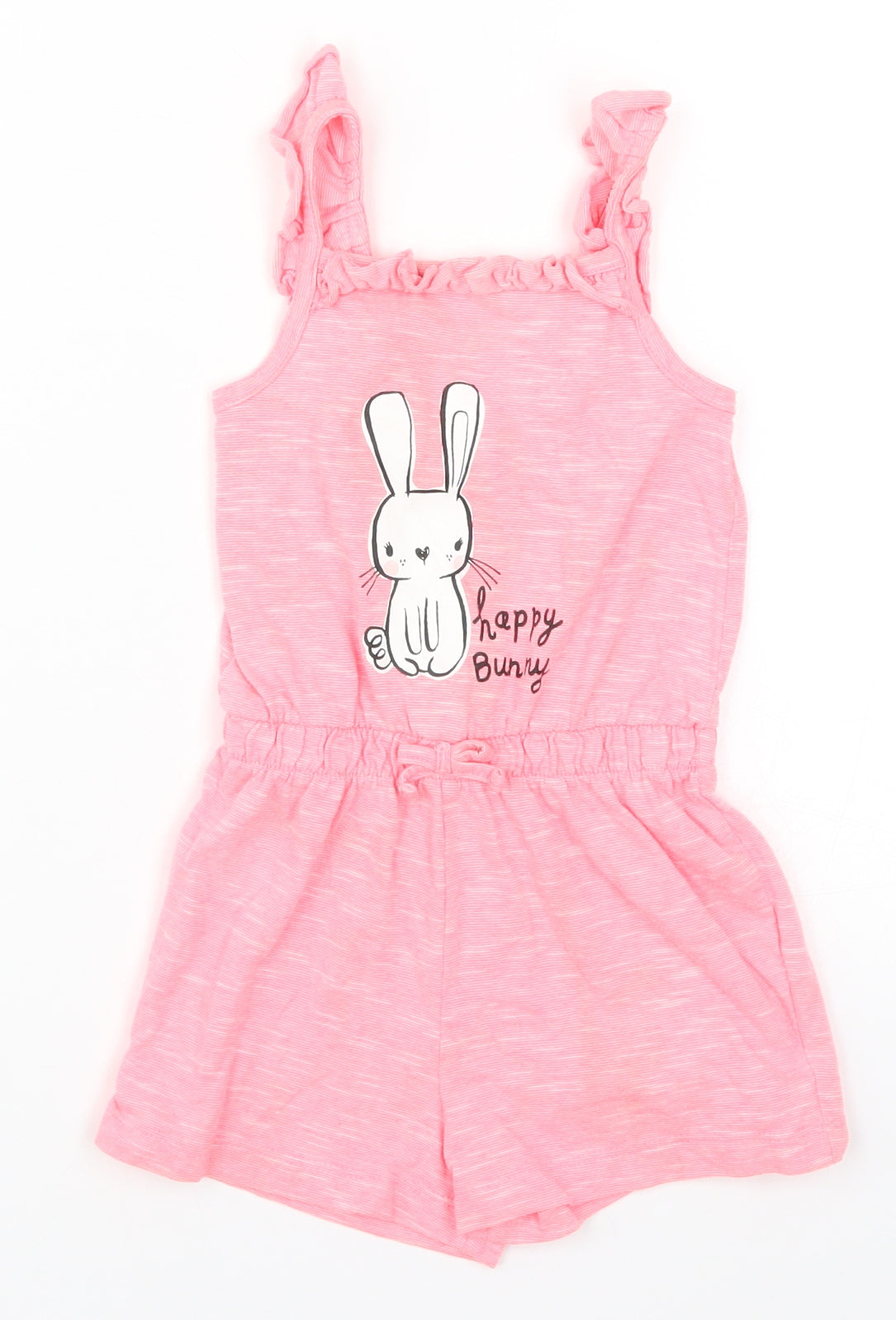 George Girls Pink   Playsuit One-Piece Size 2-3 Years  - Happy Bunny