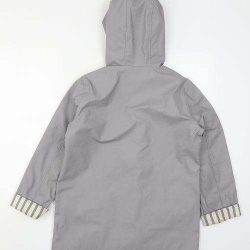 Topshop Womens Grey   Rain Coat Coat Size 10