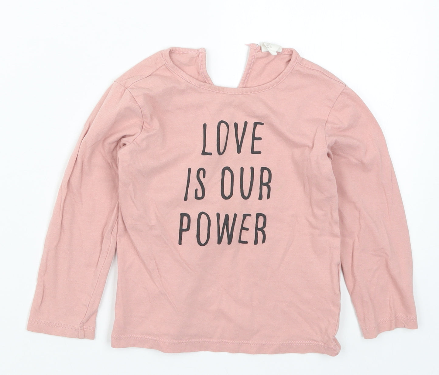 H&M Girls Pink   Basic T-Shirt Size 2-3 Years  - Love is Our Power