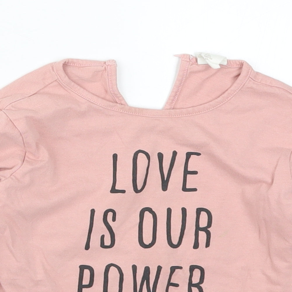 H&M Girls Pink   Basic T-Shirt Size 2-3 Years  - Love is Our Power