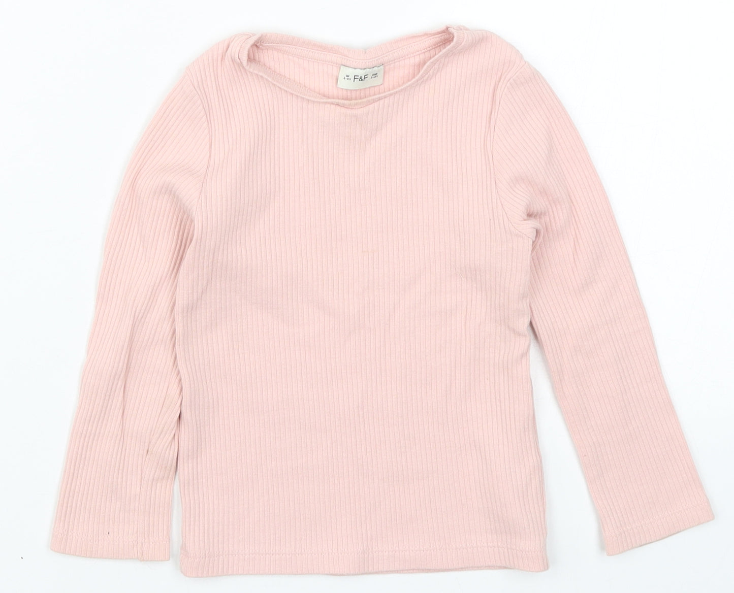 F&F Girls Pink   Basic T-Shirt Size 2-3 Years
