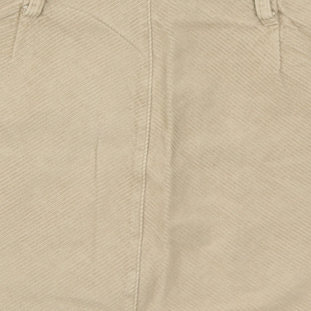 Denim Co Womens Beige  Corduroy Mini Skirt Size 10
