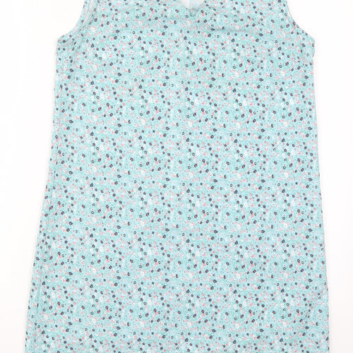 Trendyol Womens Blue Floral  Tank Dress  Size 10